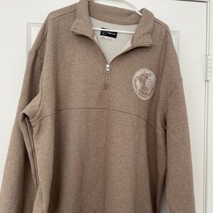 target brand tan women's/men's quarter zip, size XXL brand target? (WORN ONCE)